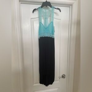 Honeydew Scarlette chemise night gown in lace- surf blue and black NWT. Pretty!